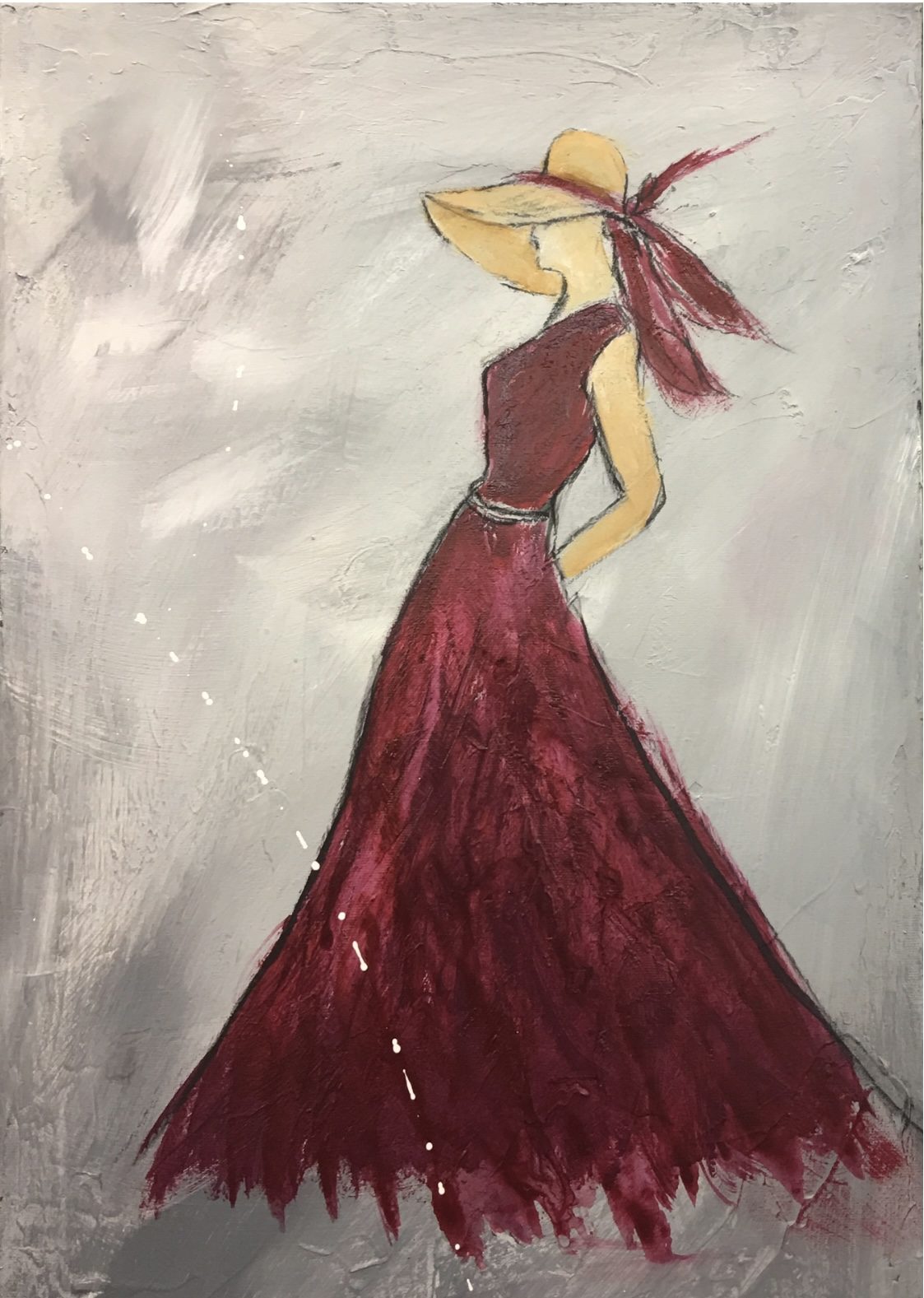 Eines Tages wird dir die Stimme deines Herzens zurufen: Jetzt. Acryl auf Leinwand, 40 × 50 cm
