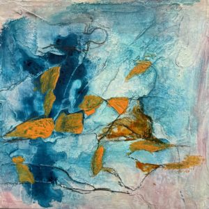 Fließende Farben Acryl auf Holzwürfel H 20 x B 20 cm Preis: 89 CHF
