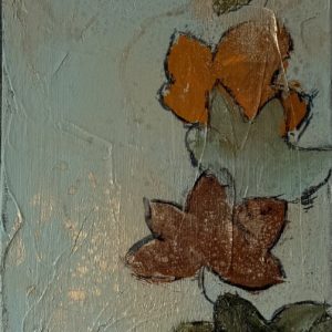 Herbstblätter mit feinem Glitzer Acryl auf Leinwand H 50 x B 20 cm Preis: 180 CHF